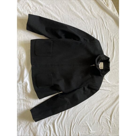 Harley-Davidson Womens Wool Black Jacket With Red Rose Embroidery Zip Closure Ur - Picture 2 of 8